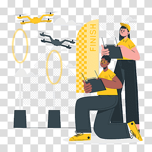 illustration, Drone race, device, technology, competition, speed, people transparent background PNG clipart thumbnail