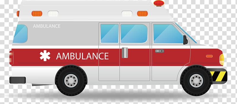 Car Ambulance Fire engine Illustration, Ambulance painted transparent background PNG clipart
