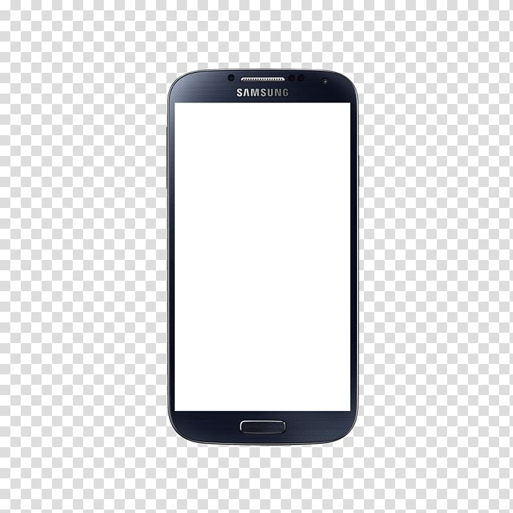 black Samsung Android smartphone, Samsung S4 transparent background PNG clipart