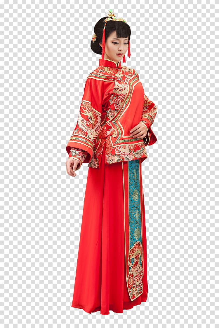 Bride Wedding Chinese marriage Formal wear China, I transparent background PNG clipart