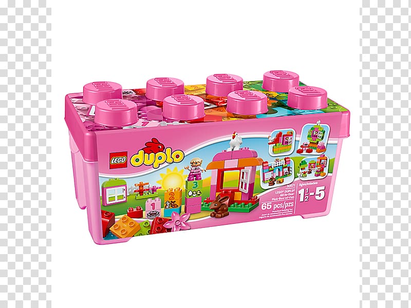 Lego Duplo LEGO 10571 DUPLO All-in-One Pink Box of Fun Educational Toys, toy transparent background PNG clipart