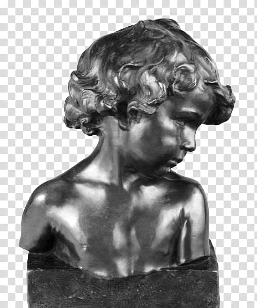 Bronze sculpture Bust Work of art, Cupid sculpture transparent background PNG clipart