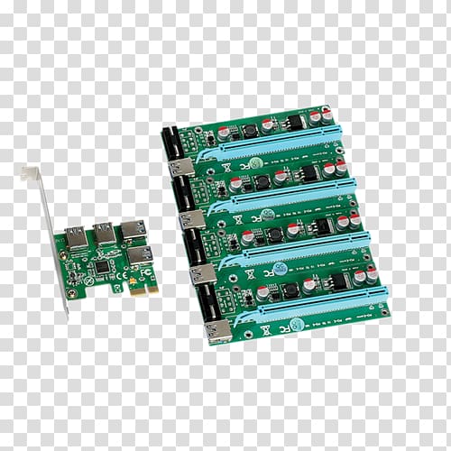 Microcontroller Graphics Cards & Video Adapters Network Cards & Adapters PCI Express Riser card, Riser Card transparent background PNG clipart