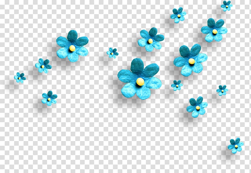 Blue-green Flower Blue-green, blue flowers transparent background PNG clipart