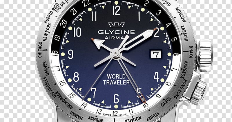 Glycine watch Quartz clock Watch strap, watch transparent background PNG clipart