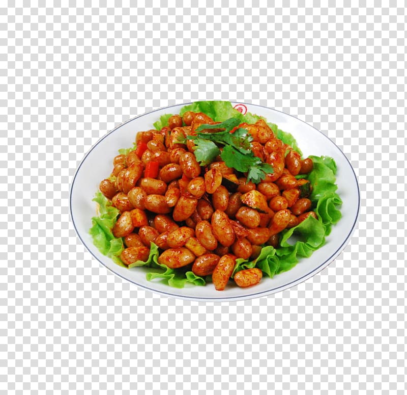 Deep-fried peanuts Vegetarian cuisine Stuffing Vegetable, Product fried peanuts in a plate transparent background PNG clipart