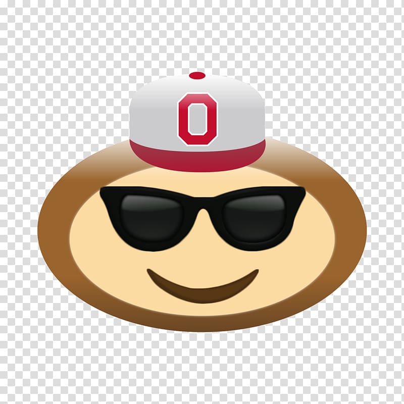 Ohio State University Dancing Emoji Ohio State Buckeyes football Brutus Buckeye, sunglasses emoji transparent background PNG clipart