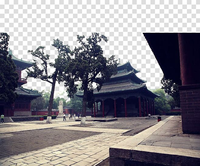 Xinglong County Tints and shades, Hebei Xinglong Temple cool color courtyard transparent background PNG clipart
