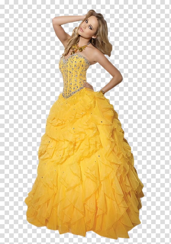 Ball gown Dress Belle Woman, dress transparent background PNG clipart