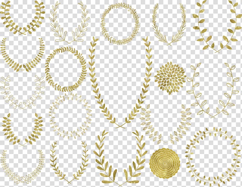 Laurel wreath Gold Ink Tattoo, gold transparent background PNG clipart