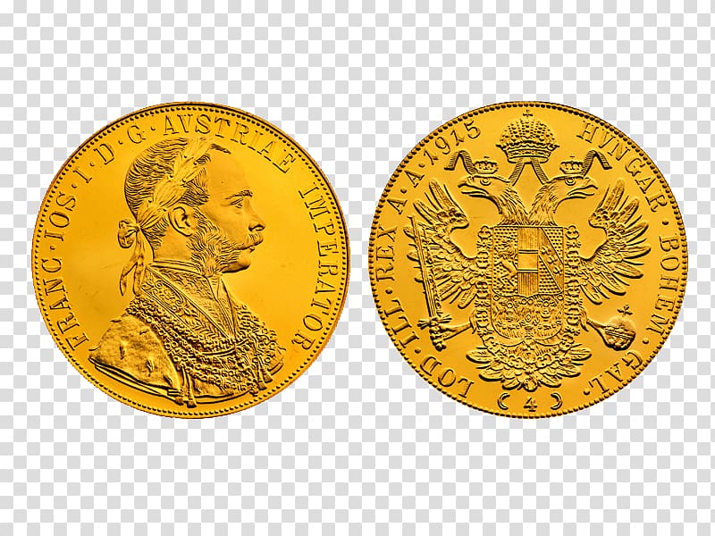 Coin Gold Ducat Austria-Hungary, Coin transparent background PNG clipart