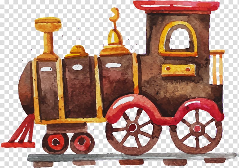 Toy Trains & Train Sets Drawing Watercolor painting Child, toy transparent background PNG clipart