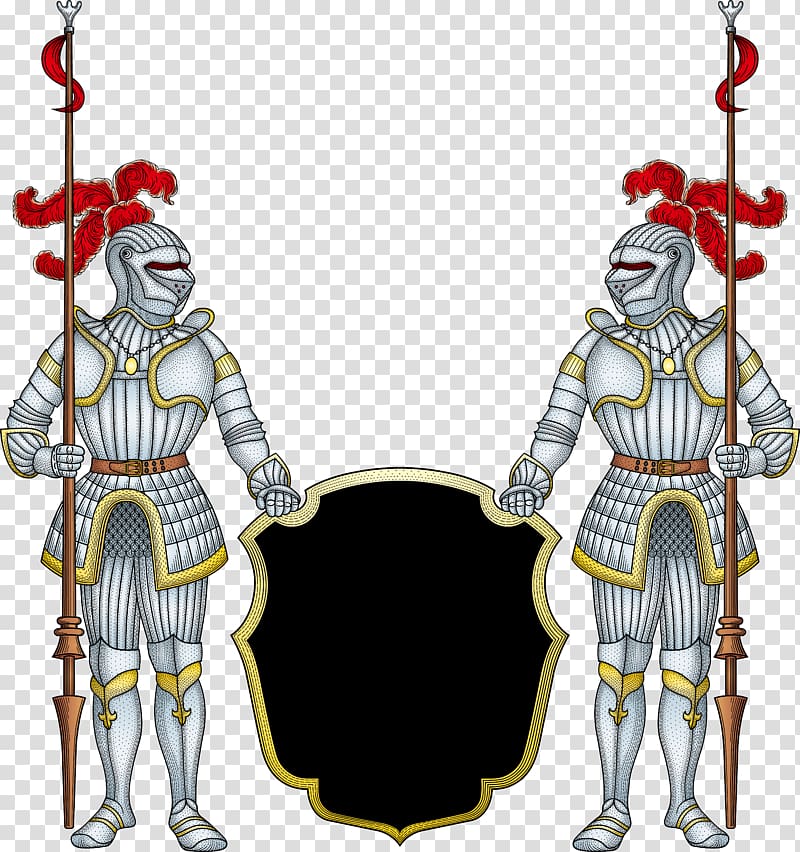 two knights holding shields illustration, Japanese armour Body armor Plate armour Components of medieval armour, The Roman soldiers took the shield transparent background PNG clipart