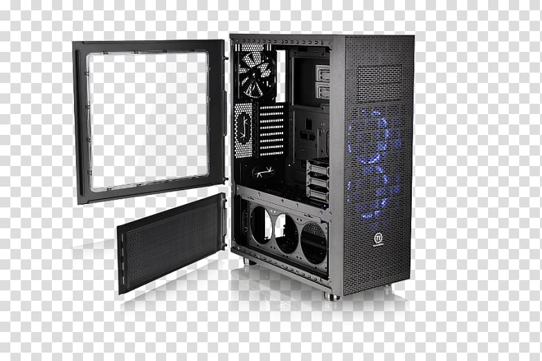 Computer Cases & Housings Thermaltake ATX Toughened glass, glass transparent background PNG clipart