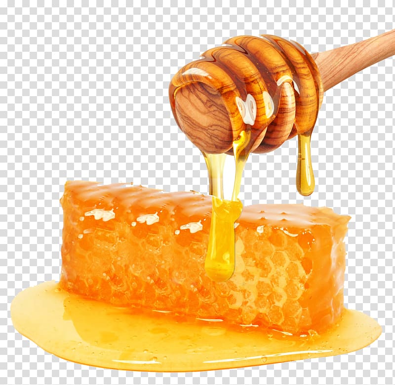 honey dipper with honey, Milk Honey Food Oatmeal, Honey pattern transparent background PNG clipart