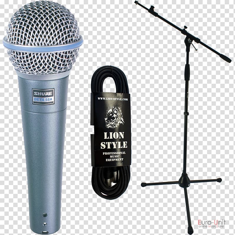 Microphone Shure SM58 Shure SM57 Shure Beta 58A, microphone transparent background PNG clipart