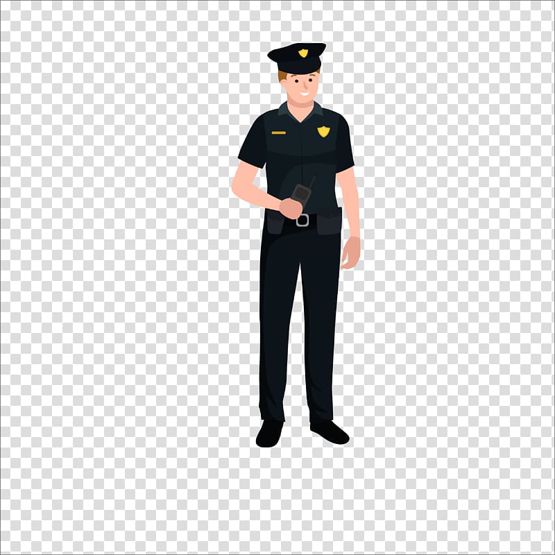 Police officer, Flat police transparent background PNG clipart
