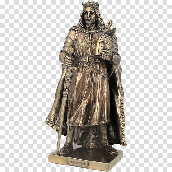 King Arthur and His Knights of the Round Table Bronze sculpture Statue, KING ARTHUR transparent background PNG clipart