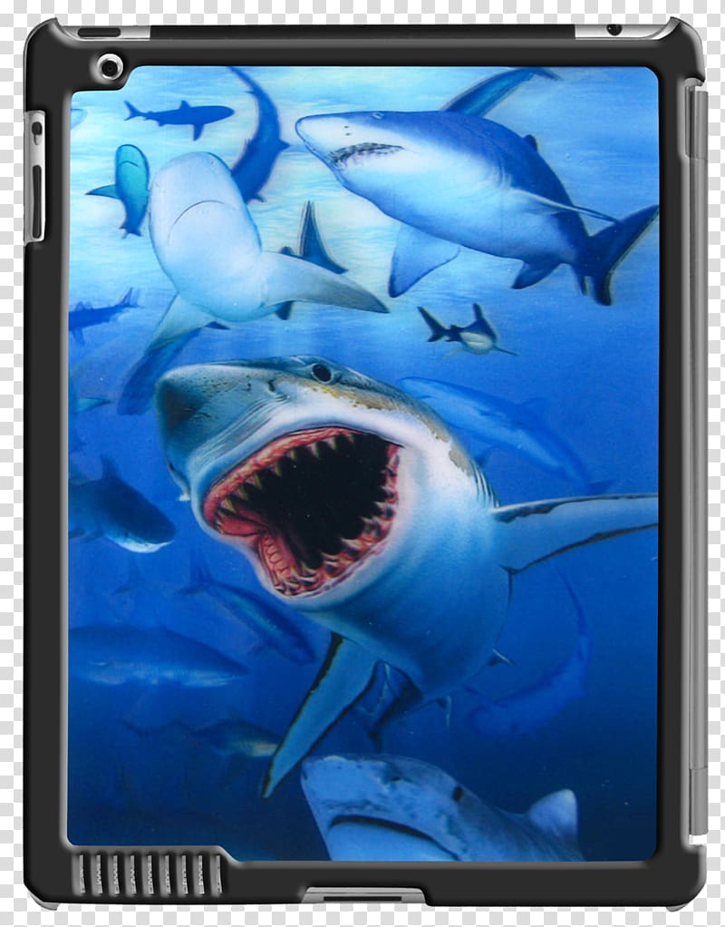 Great white shark iPad 3 iPad 2 Lenticular printing Lenticular lens, Shark 3d transparent background PNG clipart