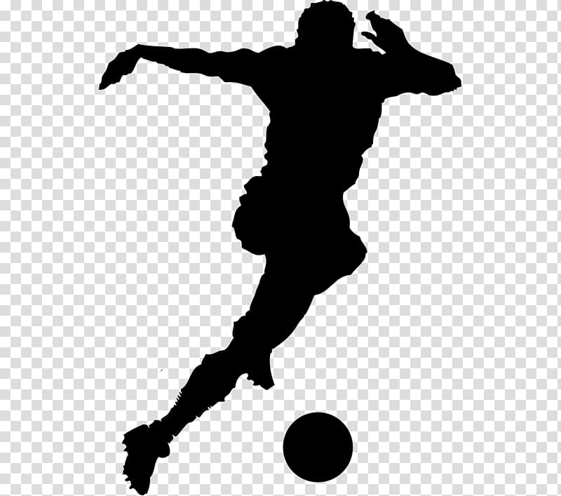 Football player , playing soccer silhouette figures material transparent background PNG clipart