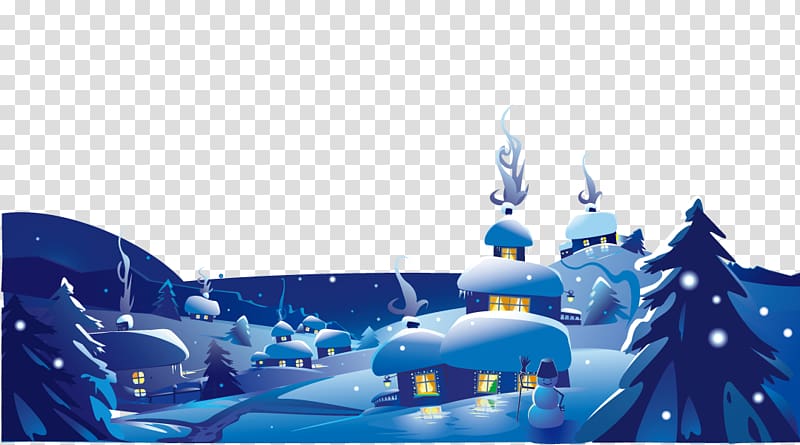 Ded Moroz Petrovac KK Radnik Bijeljina Christmas Holiday, Cartoon snow village transparent background PNG clipart