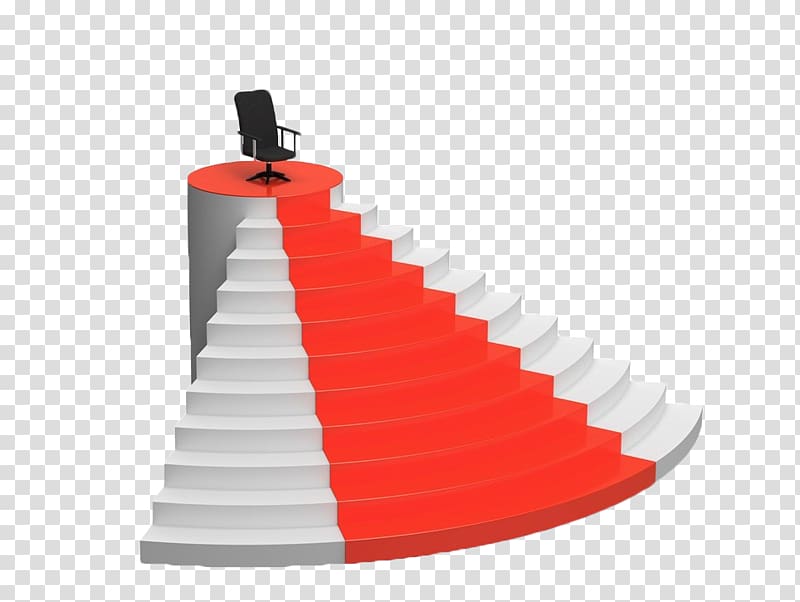 Stairs Chair Illustration, Half the red carpet transparent background PNG clipart