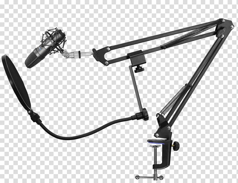 Microphone Stands Condensatormicrofoon Pop filter Public Address Systems, condenser mic transparent background PNG clipart