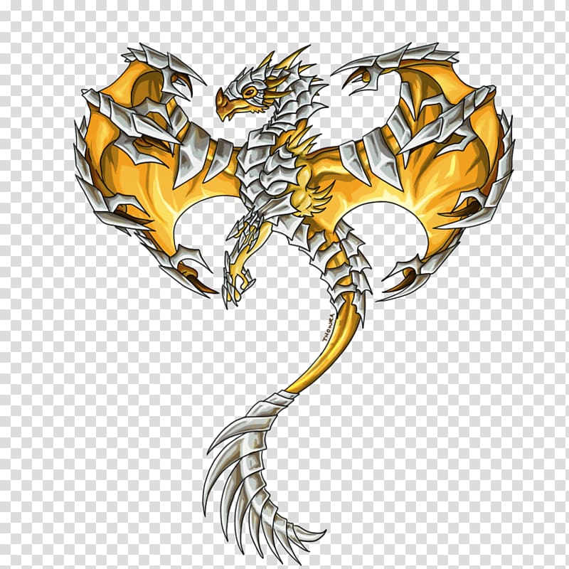 Metallic dragon Gold Symbol, dragon transparent background PNG clipart