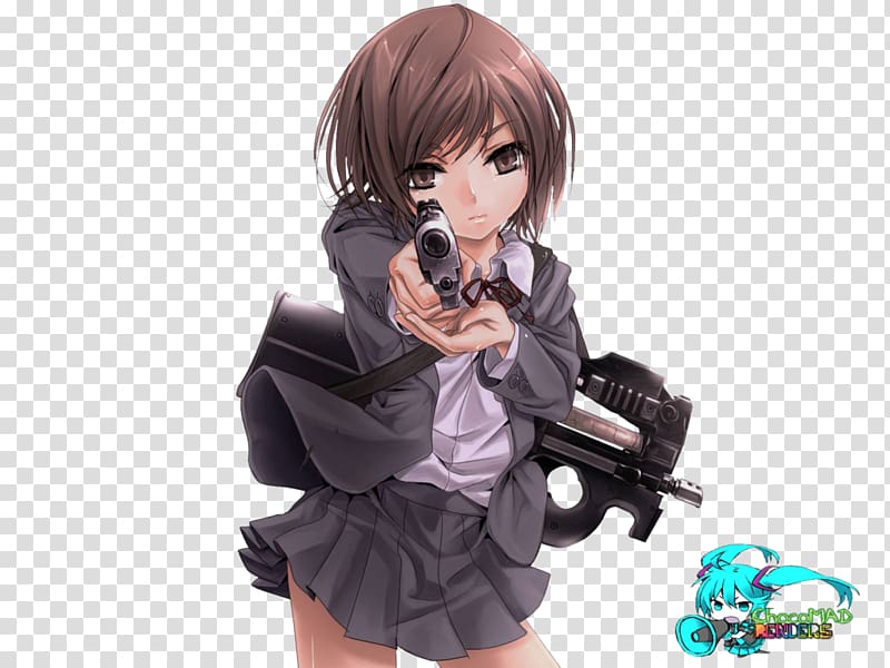 Gunslinger Girl Anime Drawing Gunfighter, anime girl transparent background PNG clipart