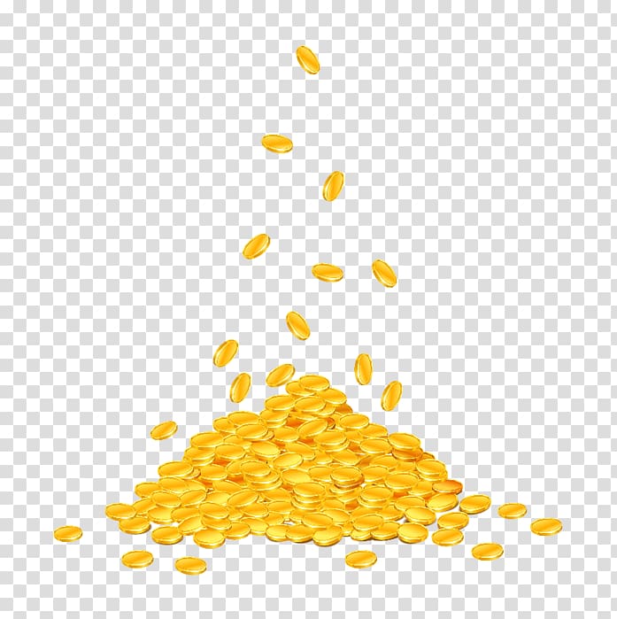 gold coin , Gold coin illustration , Piled coins transparent background PNG clipart
