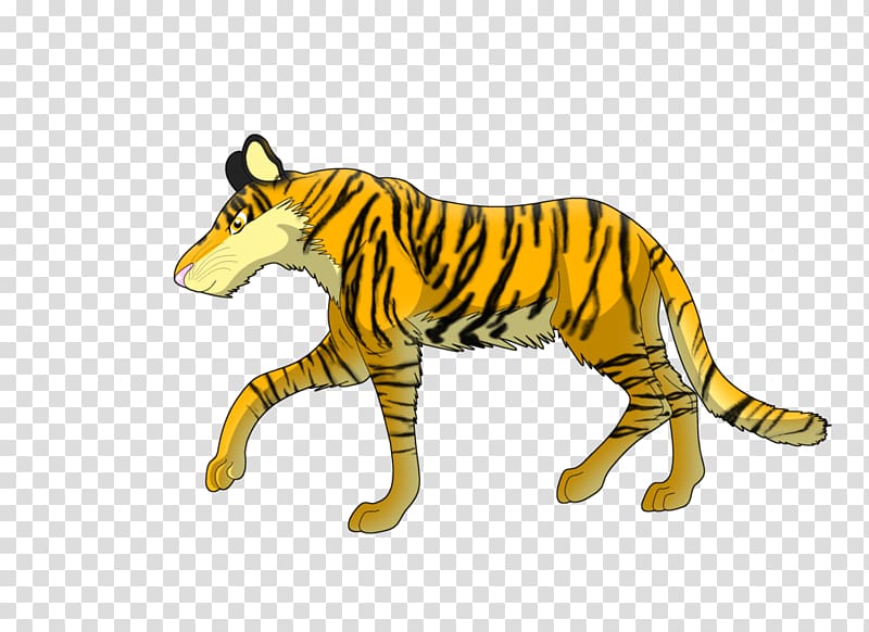 Tiger Horse Cat Felidae Terrestrial animal, tiger creative transparent background PNG clipart