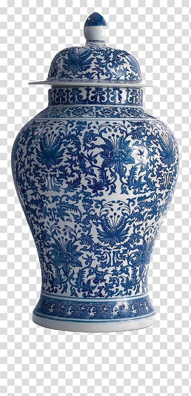Blue and white pottery Jar Porcelain Temple, Blue and white porcelain jar transparent background PNG clipart