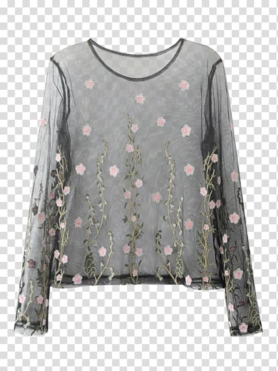 Long-sleeved T-shirt See-through clothing Blouse, T-shirt transparent background PNG clipart