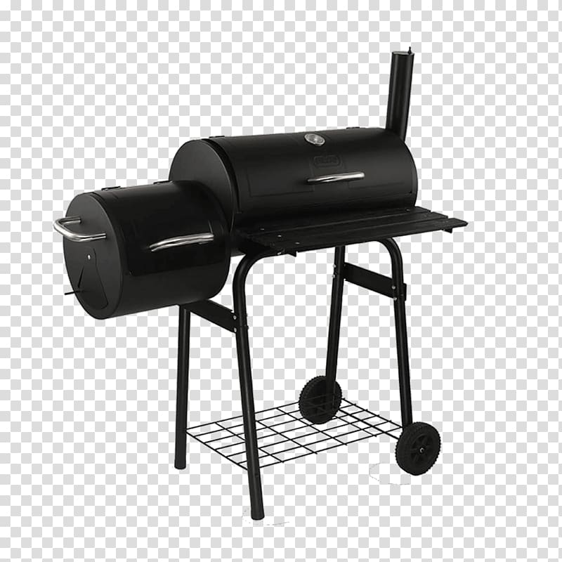 Barbecue Smoking BBQ Smoker Grilling Buccan, double barrel transparent back...