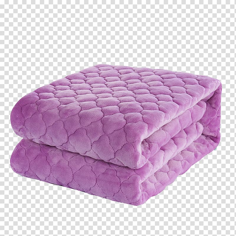 Mattress, Snow clearing purple flannel mattress transparent background PNG clipart