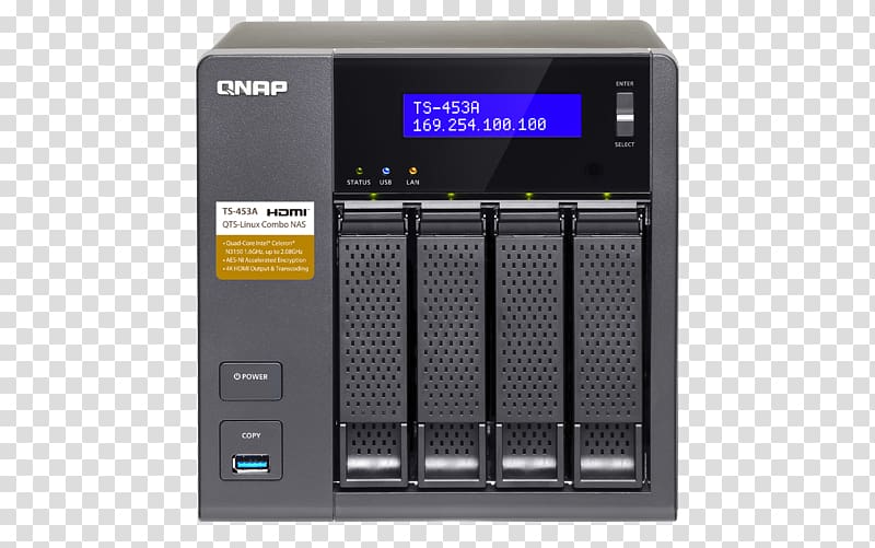 QNAP Ts-453a-4g Network Storage Systems Data storage QNAP Systems, Inc., others transparent background PNG clipart