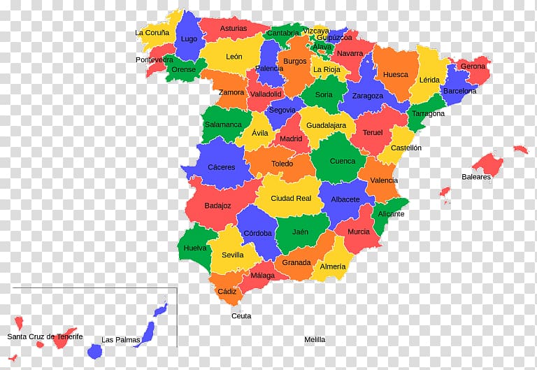 Provinces of Spain Ceuta Autonomous communities of Spain Wikipedia, map transparent background PNG clipart