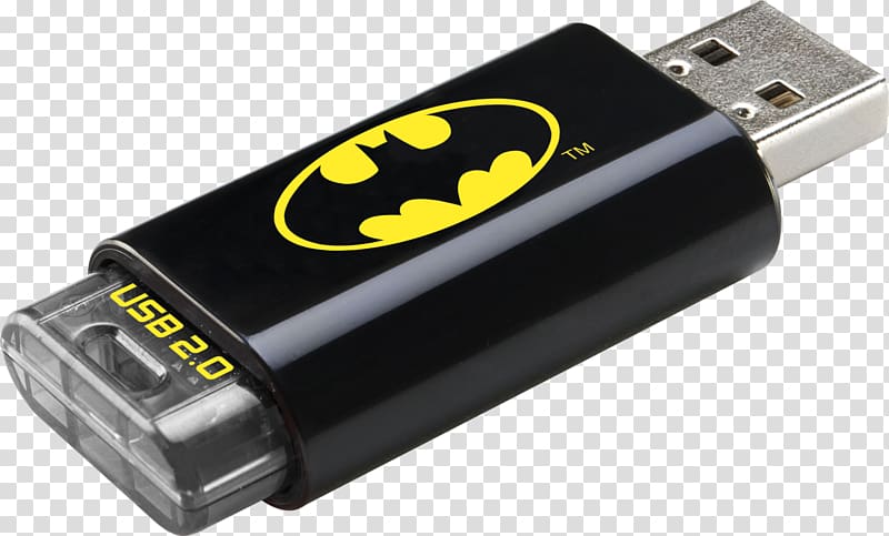 Batman USB Flash Drives EMTEC Click 8 GB USB 2.0 Flash Drive, batman transparent background PNG clipart