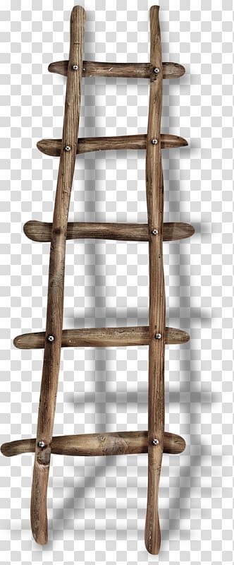 brown wooden ladder, Wood Ladder, Cartoon wooden ladder transparent background PNG clipart