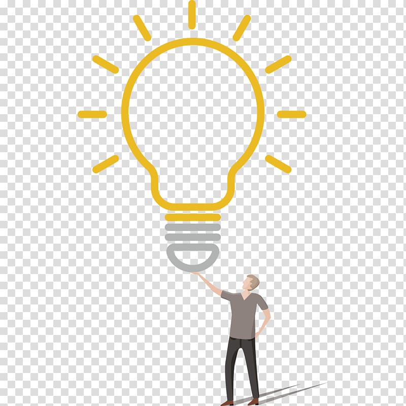 Incandescent light bulb, Creative Business People transparent background PNG clipart