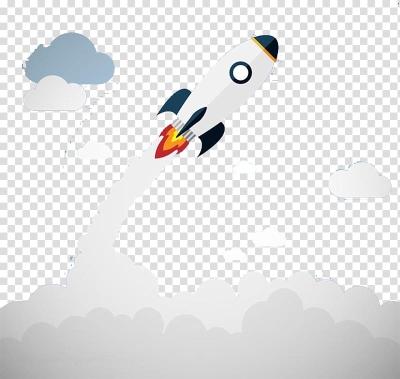 Light Rocket launch, Rockets cloud transparent background PNG clipart