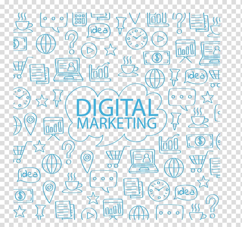 blue laptop computer illustration, digital marketing transparent background PNG clipart