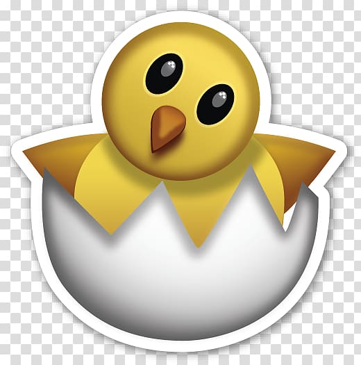 Emoji Sticker Chicken Emoticon, painted animals transparent background PNG clipart