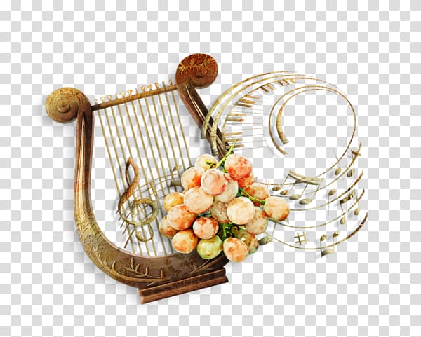 Harp Music , Hand-painted harp transparent background PNG clipart