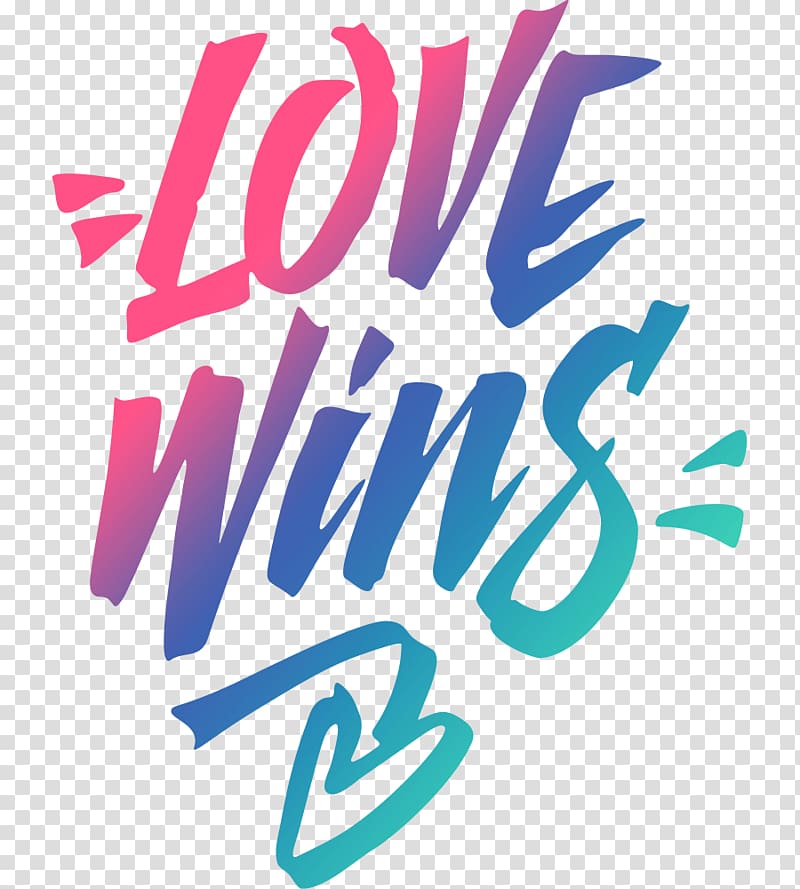 multicolored love wins illustration, Open-source Unicode typefaces Typography Love Calligraphy Font, lettering transparent background PNG clipart