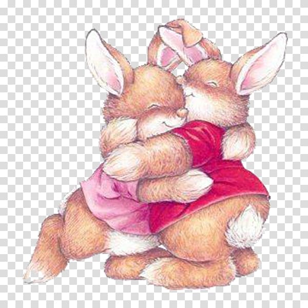 Bunny hug transparent background PNG clipart