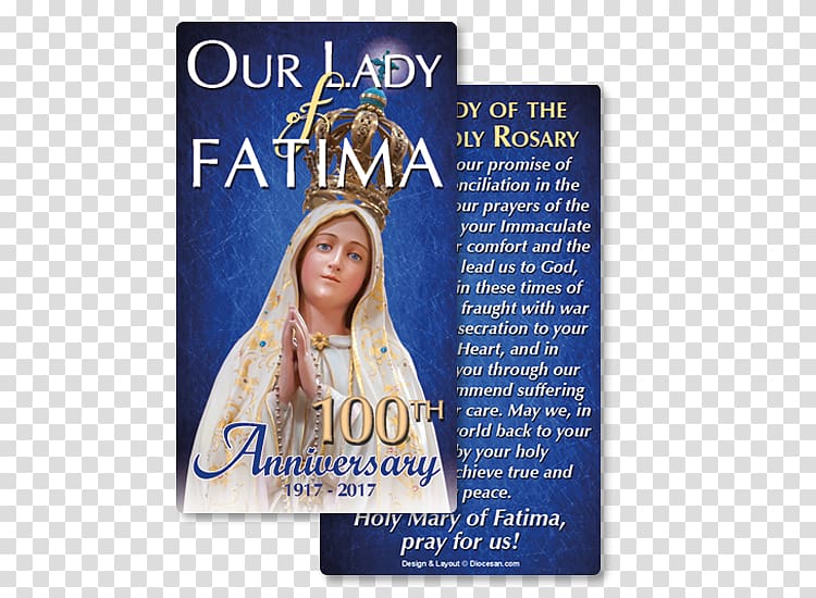 Our Lady of Fátima Fátima prayers Holy card, Our Lady Of Fatima transparent background PNG clipart