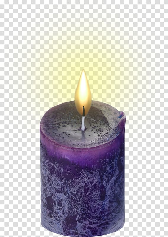 Candle Purple , Cartoon purple burning candles transparent background PNG clipart