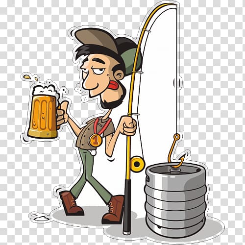 Drunk Fisherman Fishing Angling, Fishing transparent background PNG clipart