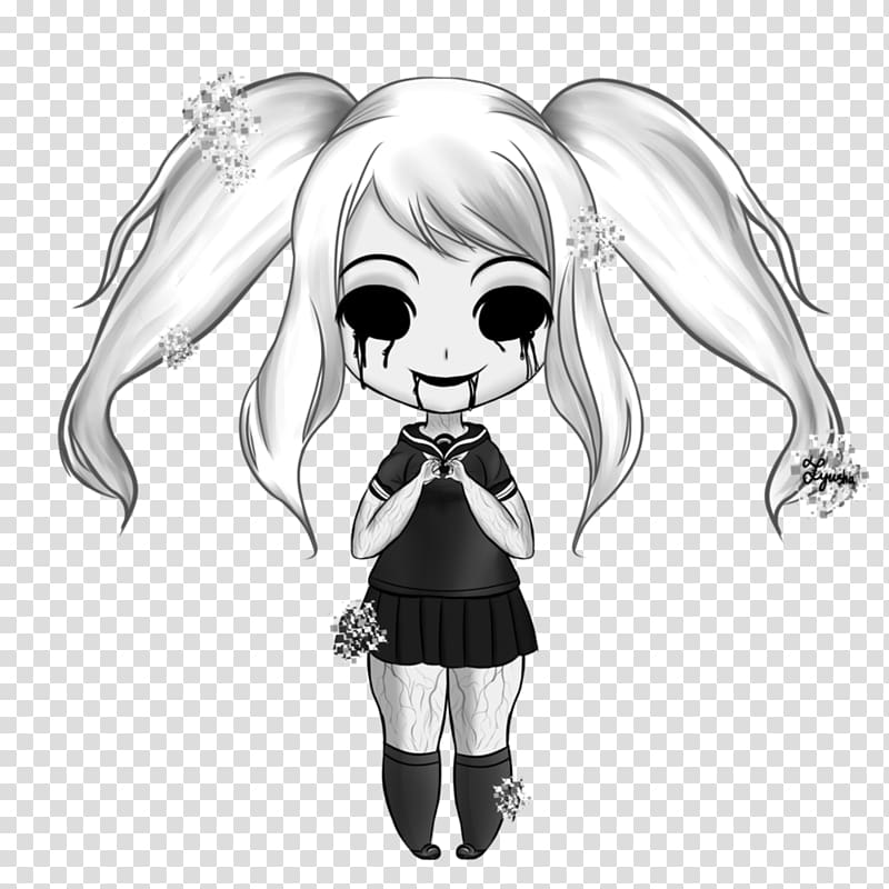 Yandere Simulator Chibi Anime Mangaka, Anime Girl demon transparent ...